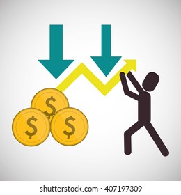 Graphic design of profit , editable vecctor