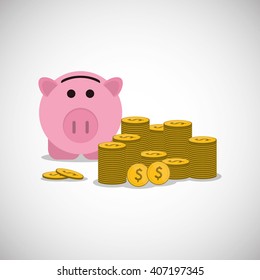 Graphic design of profit , editable vecctor