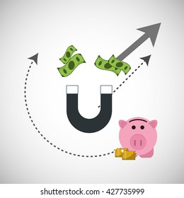 Graphic design of profit , editable vecctor