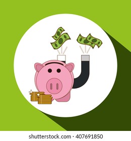 Graphic design of profit , editable vector