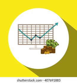 Graphic design of profit , editable vector