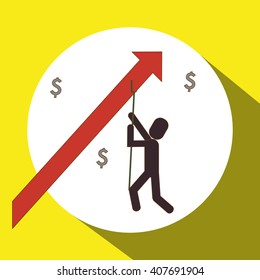 Graphic design of profit , editable vector