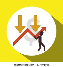 Graphic design of profit , editable vector