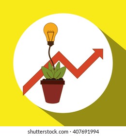 Graphic design of profit , editable vector