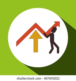 Graphic design of profit , editable vector