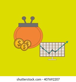 Graphic design of profit , editable vector