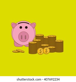 Graphic design of profit , editable vector
