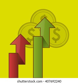 Graphic design of profit , editable vector