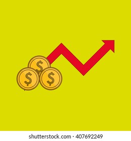 Graphic design of profit , editable vector