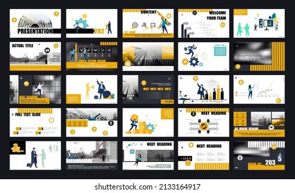 Graphic Design Project Presentation, powerpoint. Infographic Slide Template. For use in Flyer, SEO. Webinar Landing Page Template, Website Design, Banner. A team of people creates a business, teamwork