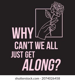 GRAPHIC DESIGN QUOTES HAND WITH FLOWER VECTOR SKETCH