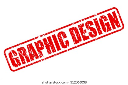 GRAPHIC DESIGN red stamp text on white