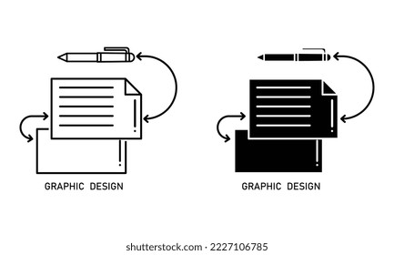 Icono relacionado con el diseño gráfico e ilustración vectorial.