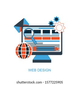 Graphic Design, Responsive Web design and development Concept - Illustration