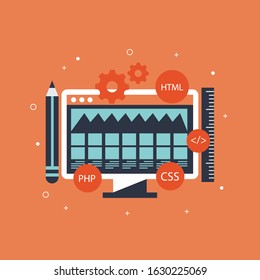Graphic Design, Responsive Web design and development Concept