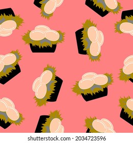 graphic design of seamless egg in nest