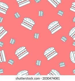 Grafikdesign eines nahtlosen Flachburgers