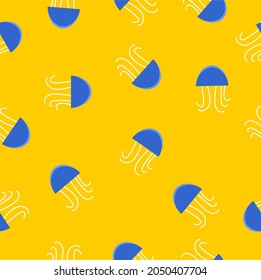graphic design of seamless jellyfish pattern