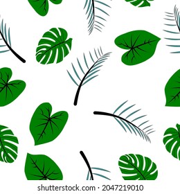 graphic design of seamless leaves