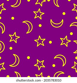 graphic design of seamless moon and stars