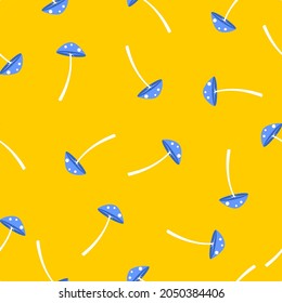 graphic design of seamless mushroom pattern