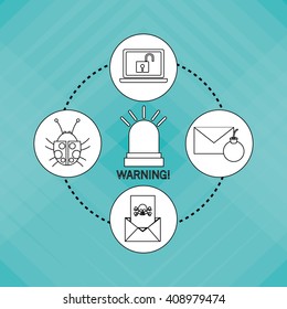 Graphic design of Security System, vector illustration