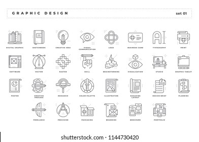 Graphic design. Set of pixel-perfect icons. Thin line style. Variety of unique and creative visual metaphors suitable for wide range of uses. 
