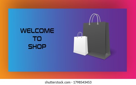 Grafik-Design-Shopping-Sack-Hintergrund für den Verkauf, modernes Design, abstrakt, Website, Visitenkarten, Postkarten