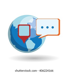 Graphic design of social media , vector illustration