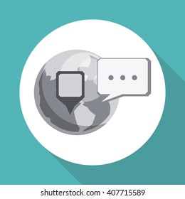 Graphic design of social media , vector illustration