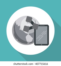 Graphic design of social media , vector illustration