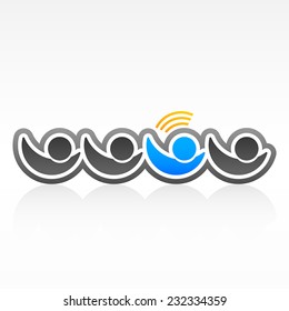 Graphic design social network icon logo