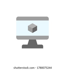 Graphic design software, laptop icon. Simple color vector elements of innovations icons for ui and ux, website or mobile application