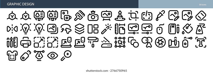 Graphic Design Software Tool Workspace Monitor Keyboard Mouse Icon Set