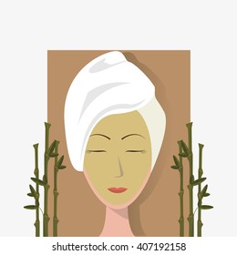 Graphic design of spa center, editable vecctor