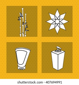 Graphic design of spa center, editable vecctor