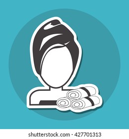 Graphic design of spa center, editable vecctor