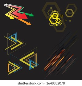 Graphic Design Striped Art Vector