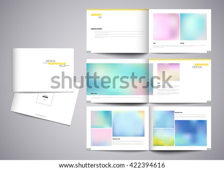 graphic design studio portfolio template white stock vector royalty