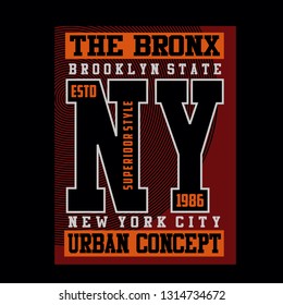 Graphic design tee,element new york,brooklyn vector illustration for t shirt