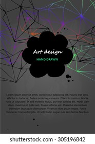 Graphic Design Template. Abstract Line Pattern Background. Banner, Flyer, Placards and Posters. Vector illustration. 