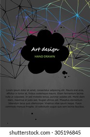 Graphic Design Template. Abstract Line Pattern Background. Banner, Flyer, Placards and Posters. Vector illustration. 