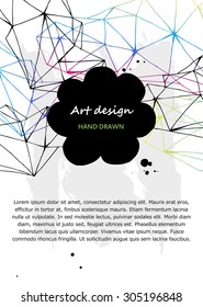 Graphic Design Template. Abstract Line Pattern Background. Banner, Flyer, Placards and Posters. Vector illustration. 