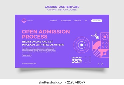 graphic design template with simple color and shape