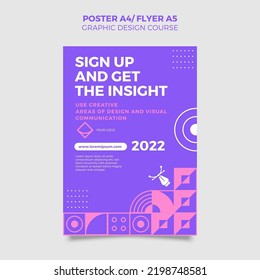 graphic design template with simple color and shape