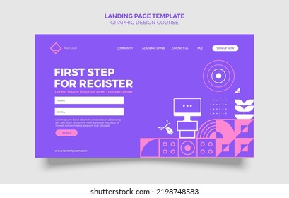 graphic design template with simple color and shape