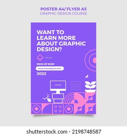graphic design template with simple color and shape