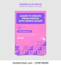 graphic design template with simple color and shape
