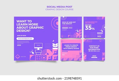 graphic design template with simple color and shape