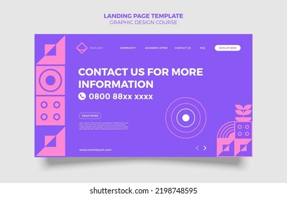 graphic design template with simple color and shape